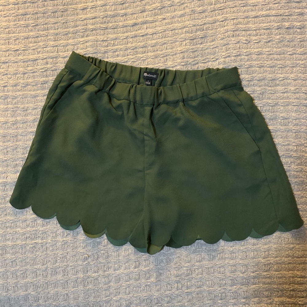 Madewell forest green shorts